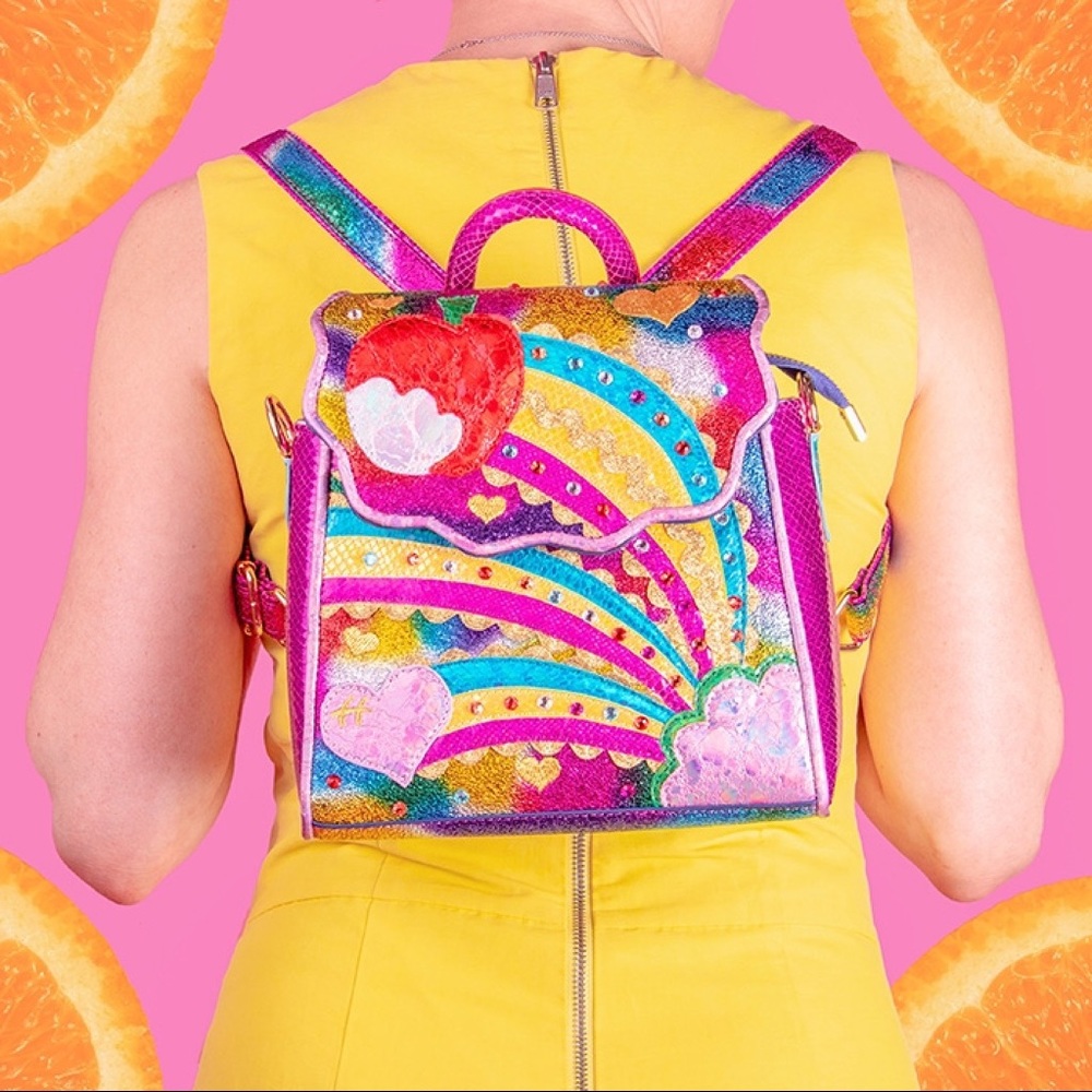 NEW irregular choice rainbow glitter backpack - Picture 1 of 7